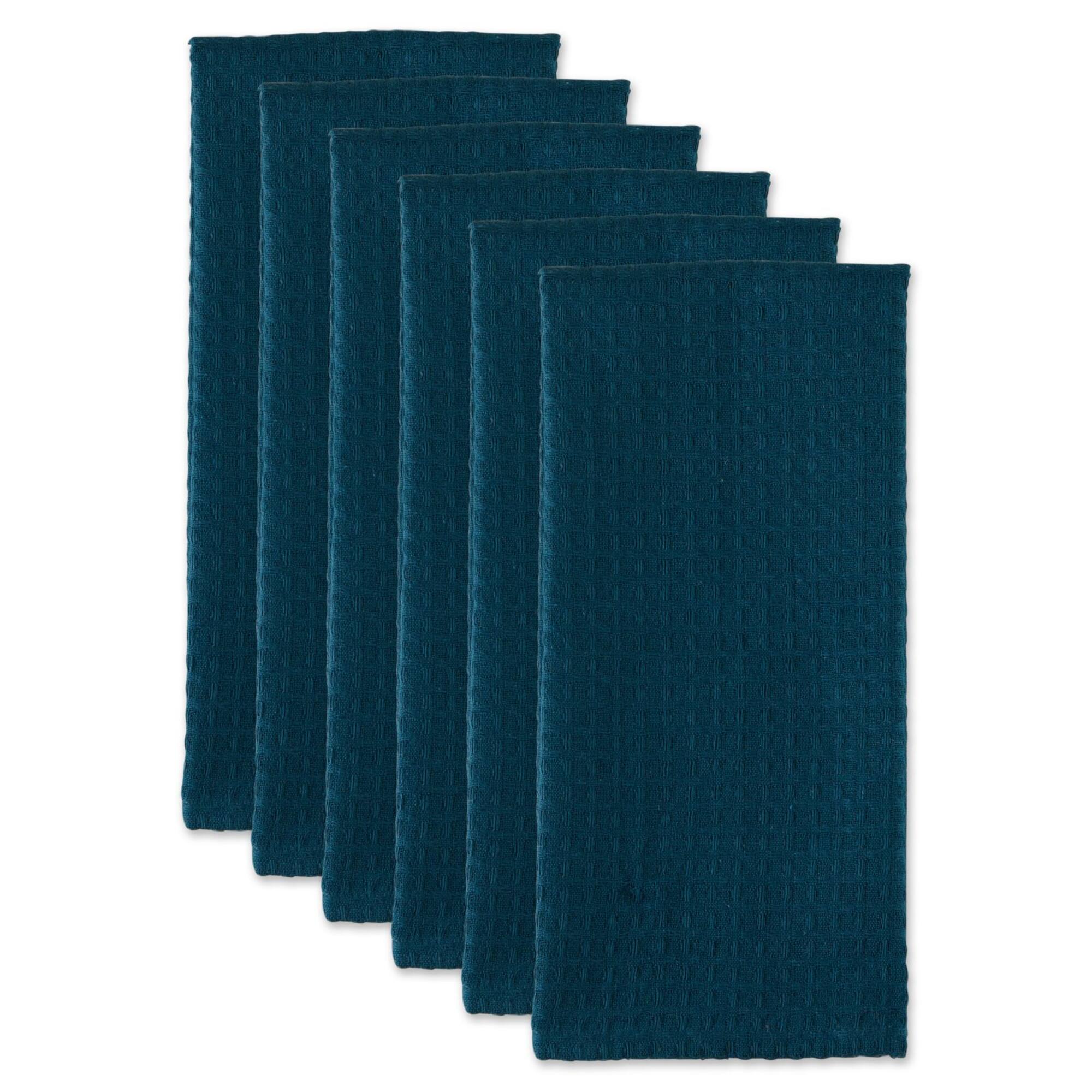 DII® Teal Green Recycled Cotton Waffle Dish Towels, 6ct.